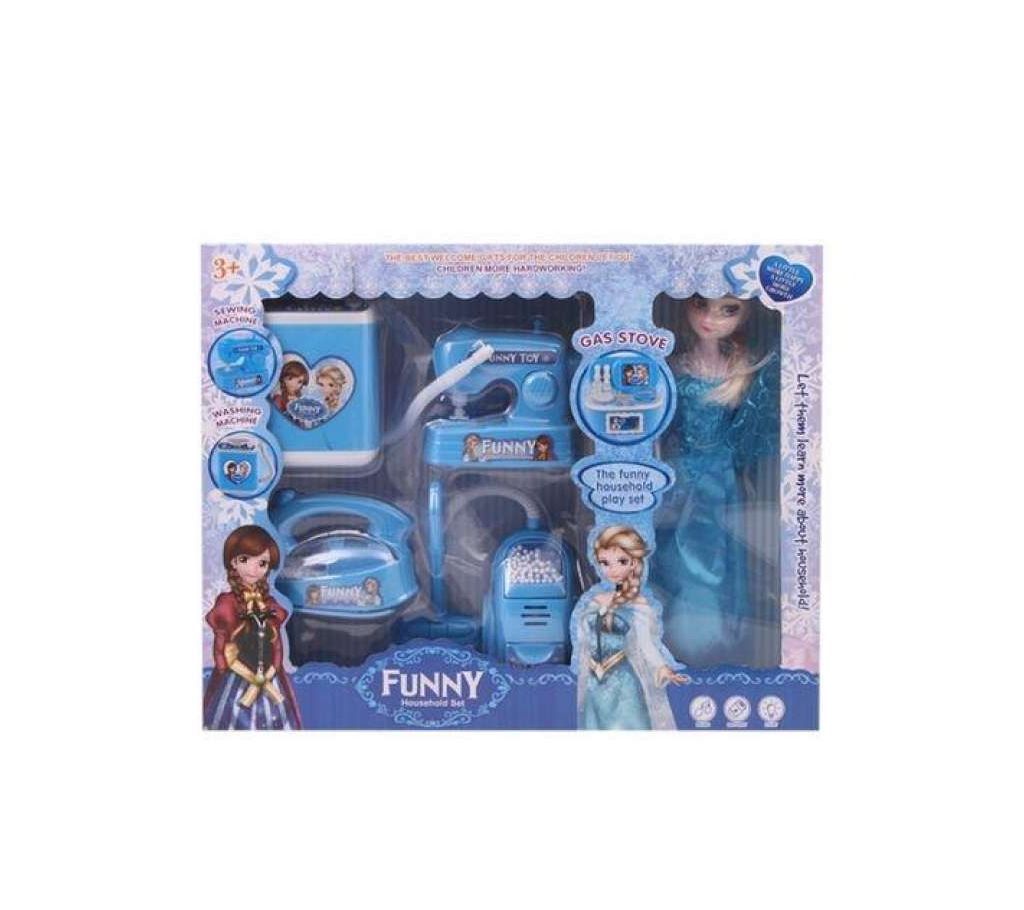 Plastic Funny Kitchen Toy Set - Blue