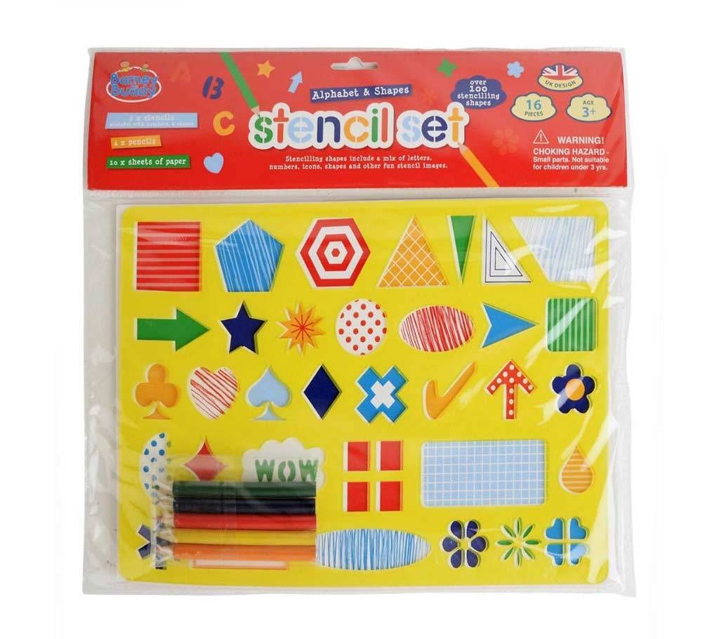 3 in 1 drawing set with Alphabets,Numbers and big stand.