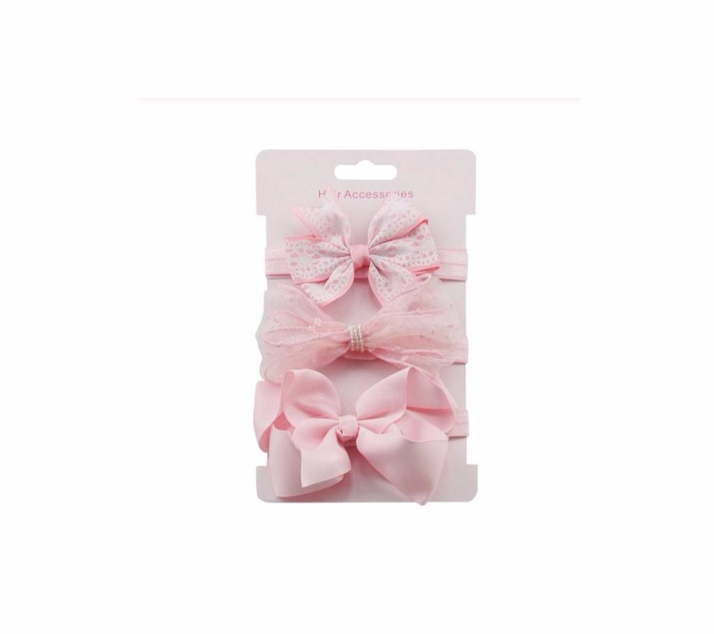 3 Pcs/Baby Elastic Flower Bows Hairdband