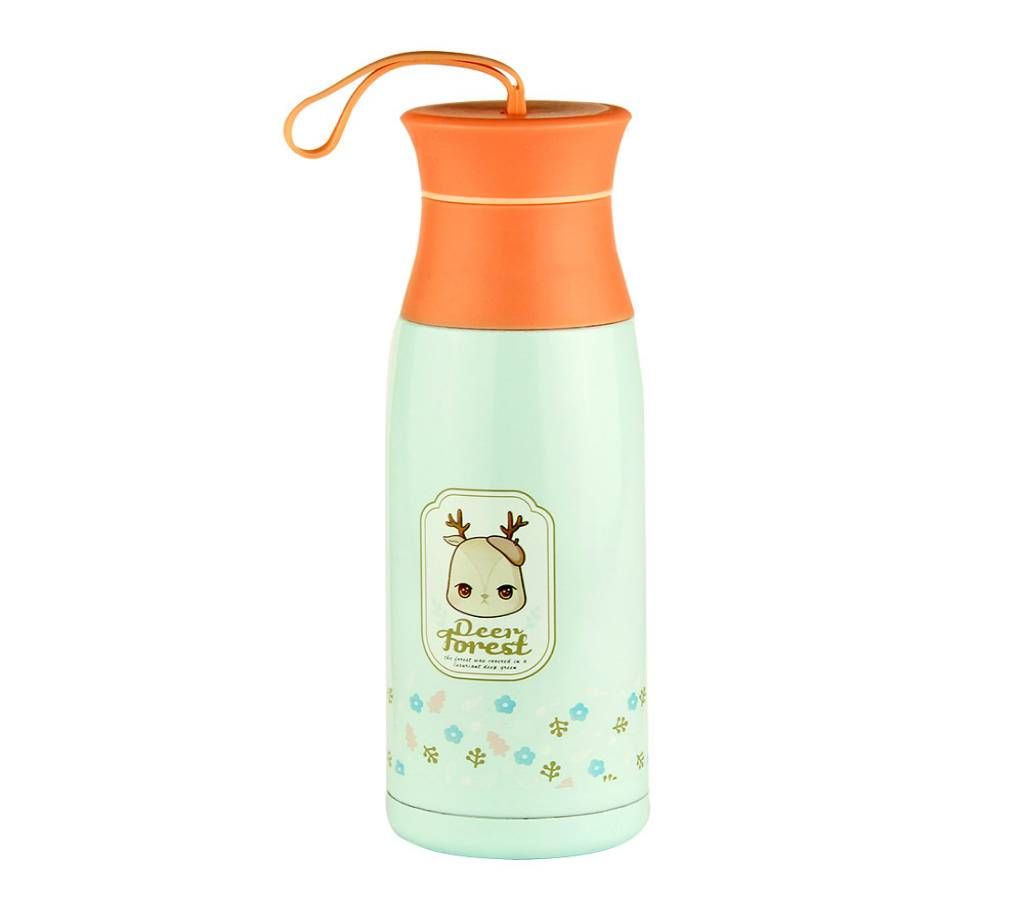 Deer Forest Brown  Light Sky Blue Flask