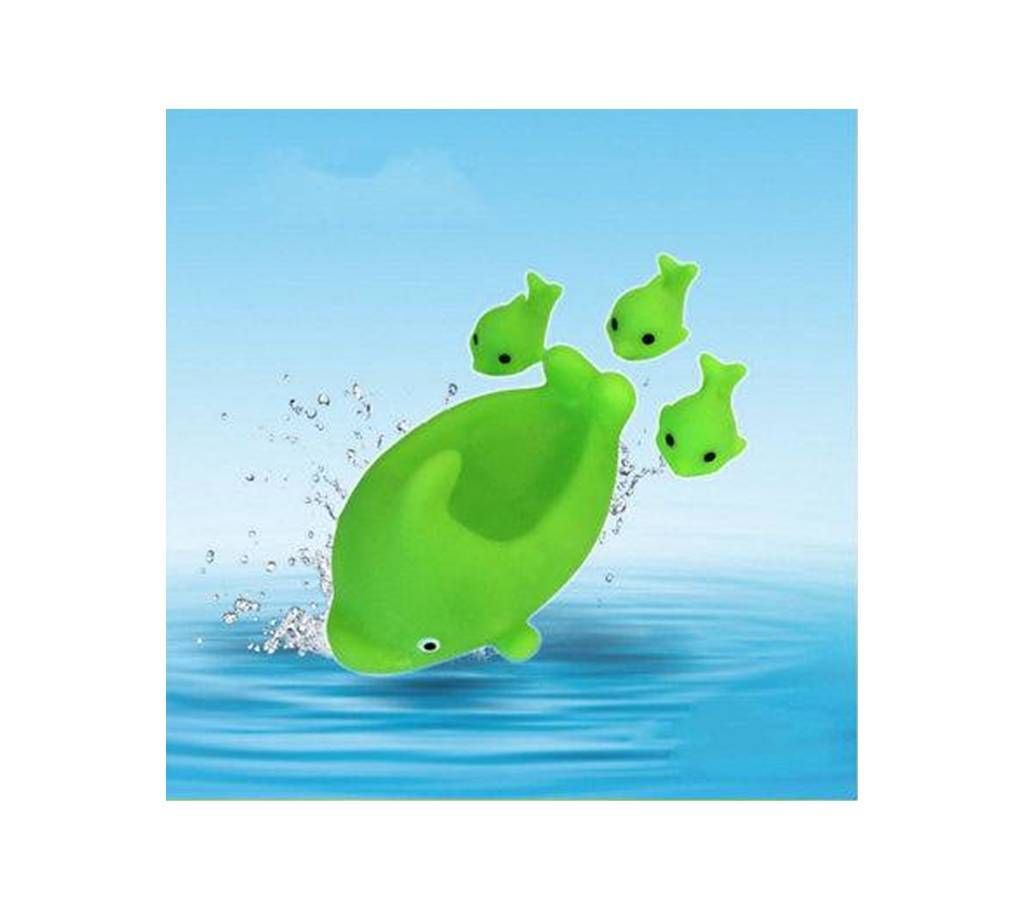 Rubber Dolphin Shaped Float Squeaky Toy for kids 