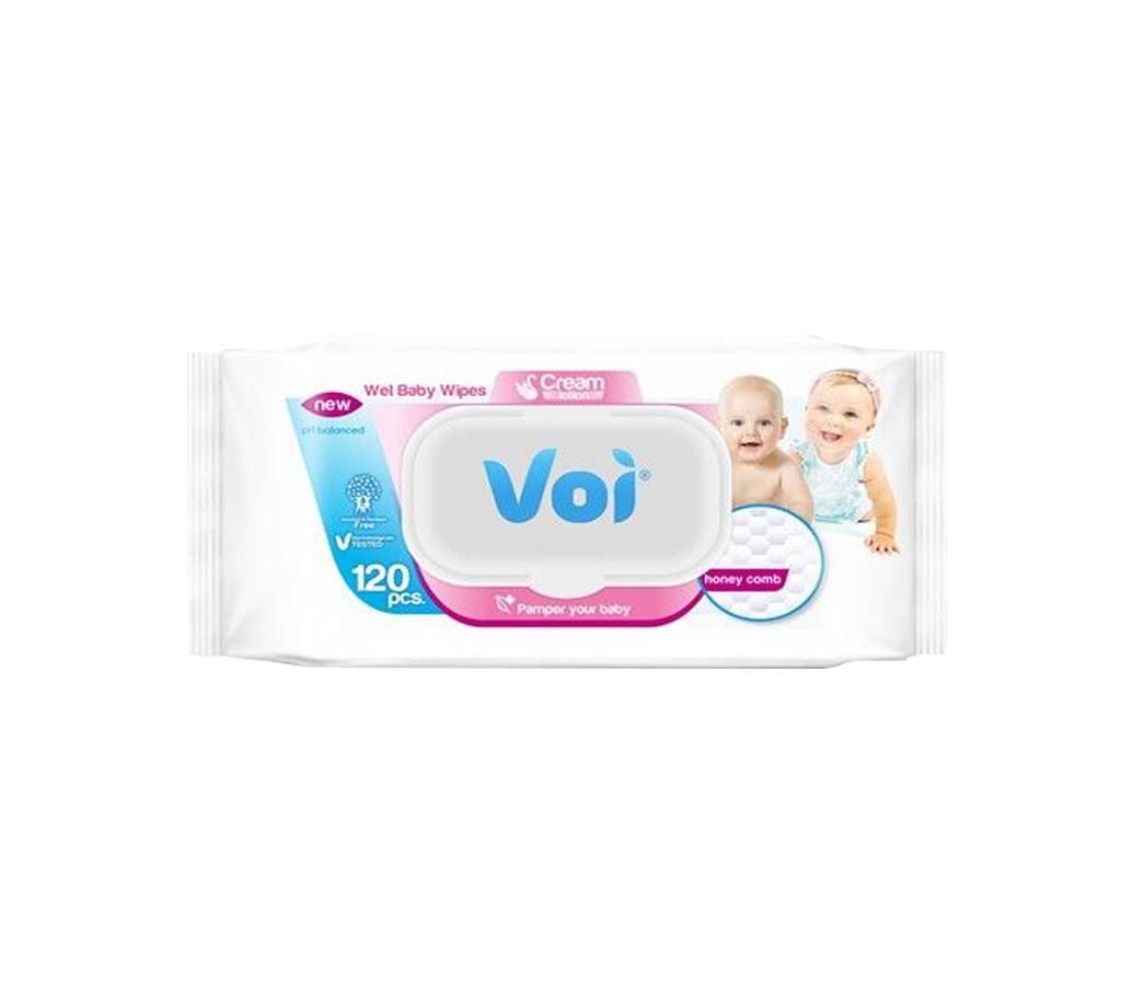 Voi Wet Baby Wipes Cream Lotion 120pcs Turkey