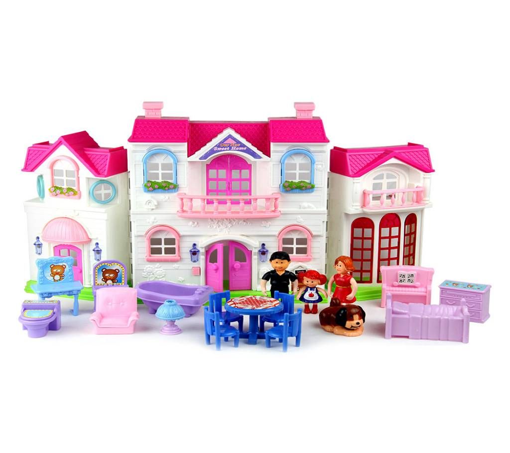 "My Big Happy Family Pink House Playset  "