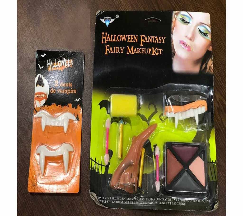 Halloween Make up Kit and 2 Vamapire Dents