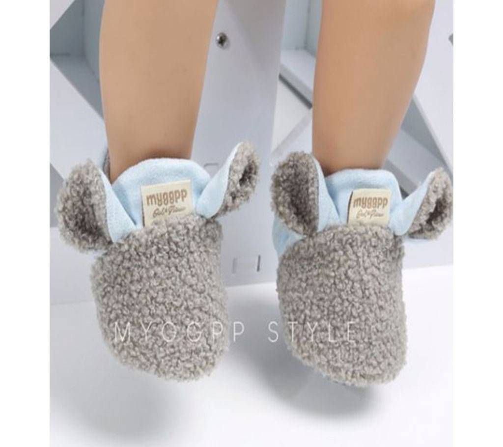 Cotton Warm Soft Sole Plush Toddler  Boots Shoes Newborn Baby (0-6 Month Baby)