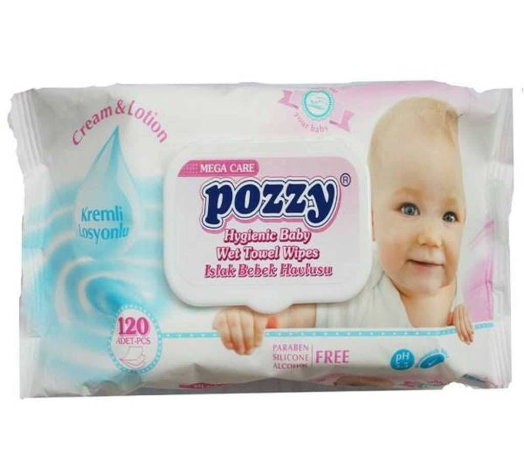 Pozzy Wet Towel Wipes 120 pcs