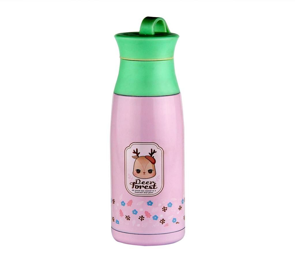 Deer Forest Brown Pink Flask