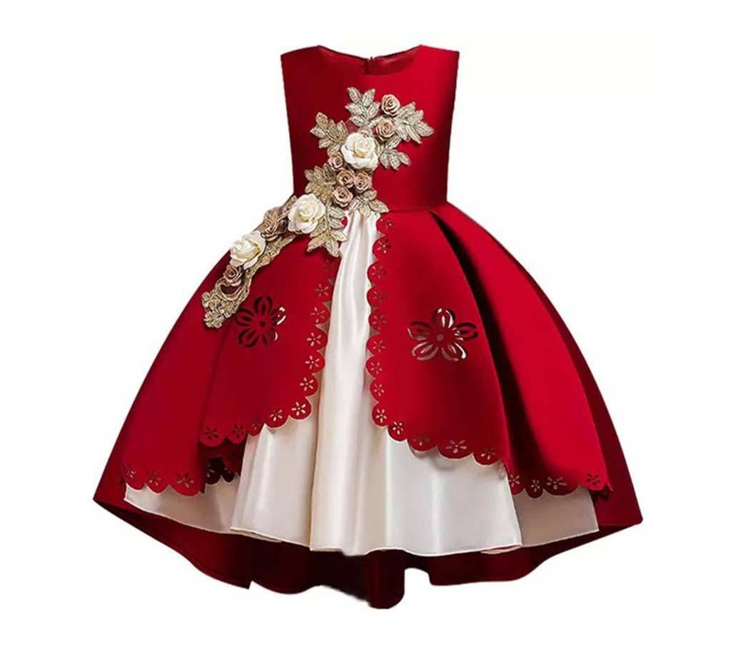 Girls Princess  Party Dresses(Red)