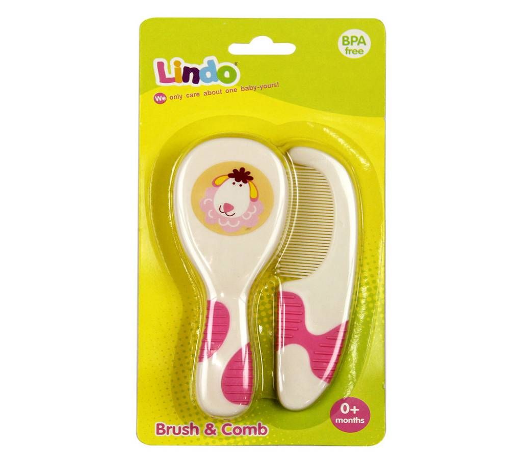 Lindo  Cow White Brush & Comb 