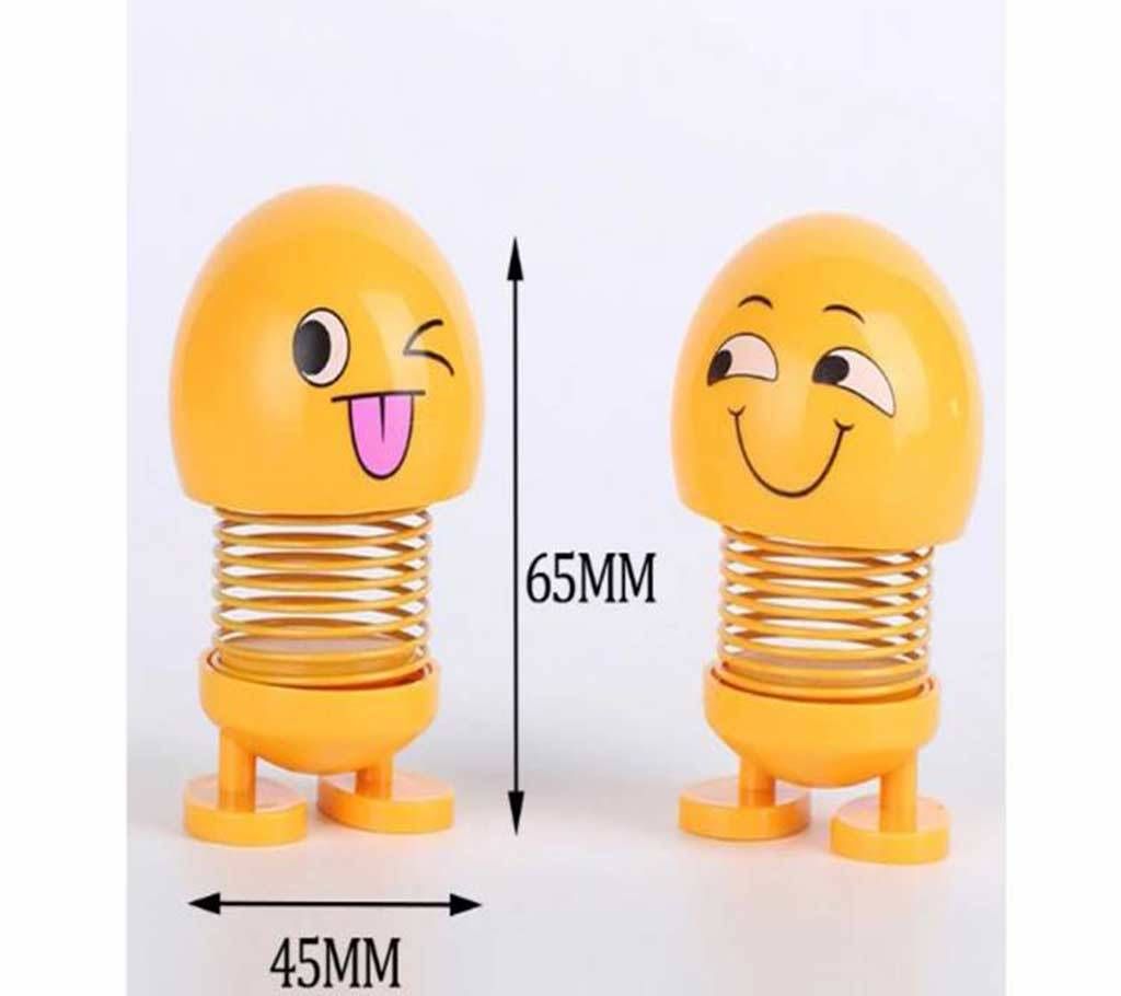 Cute Shaking Head Emoji Expression Doll Car Ornaments Decoration