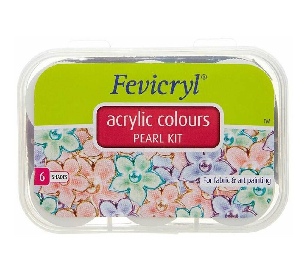 Fevicryl Acrylic Colors Pearl kit - 6 Shades