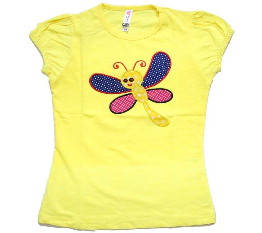 Yellow Bird Cotton Girls T-Shirt