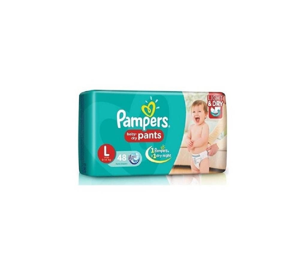 Pampers Baby Dry Pants (L) 9-14kg 48Pcs India