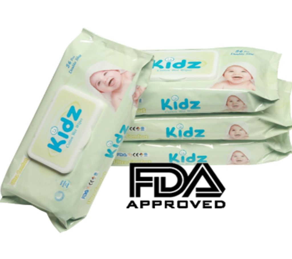 Kidz Wet Wipes for Baby - 56 Pcs