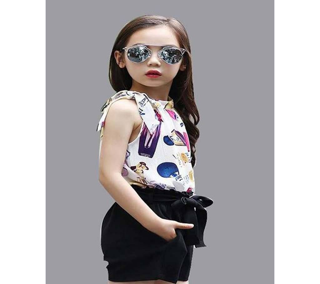 4 Year Baby Girl Summer Dress-Black and White