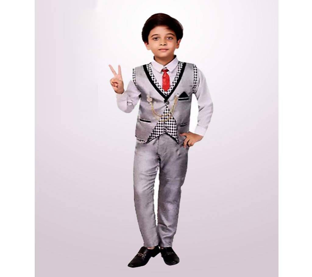 Boys Casual, Festive & Shirt, Waistcoat, Tie And Pant Set