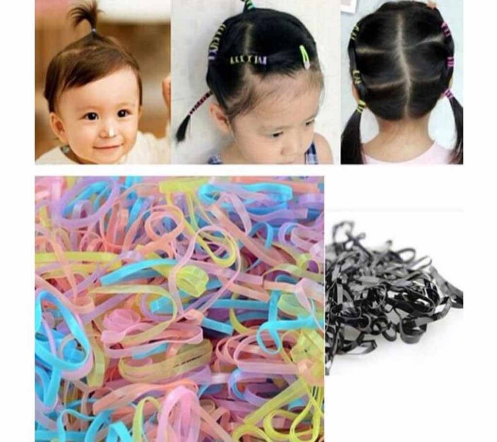 110Pcs Colorful rubber bands tie hair organizer