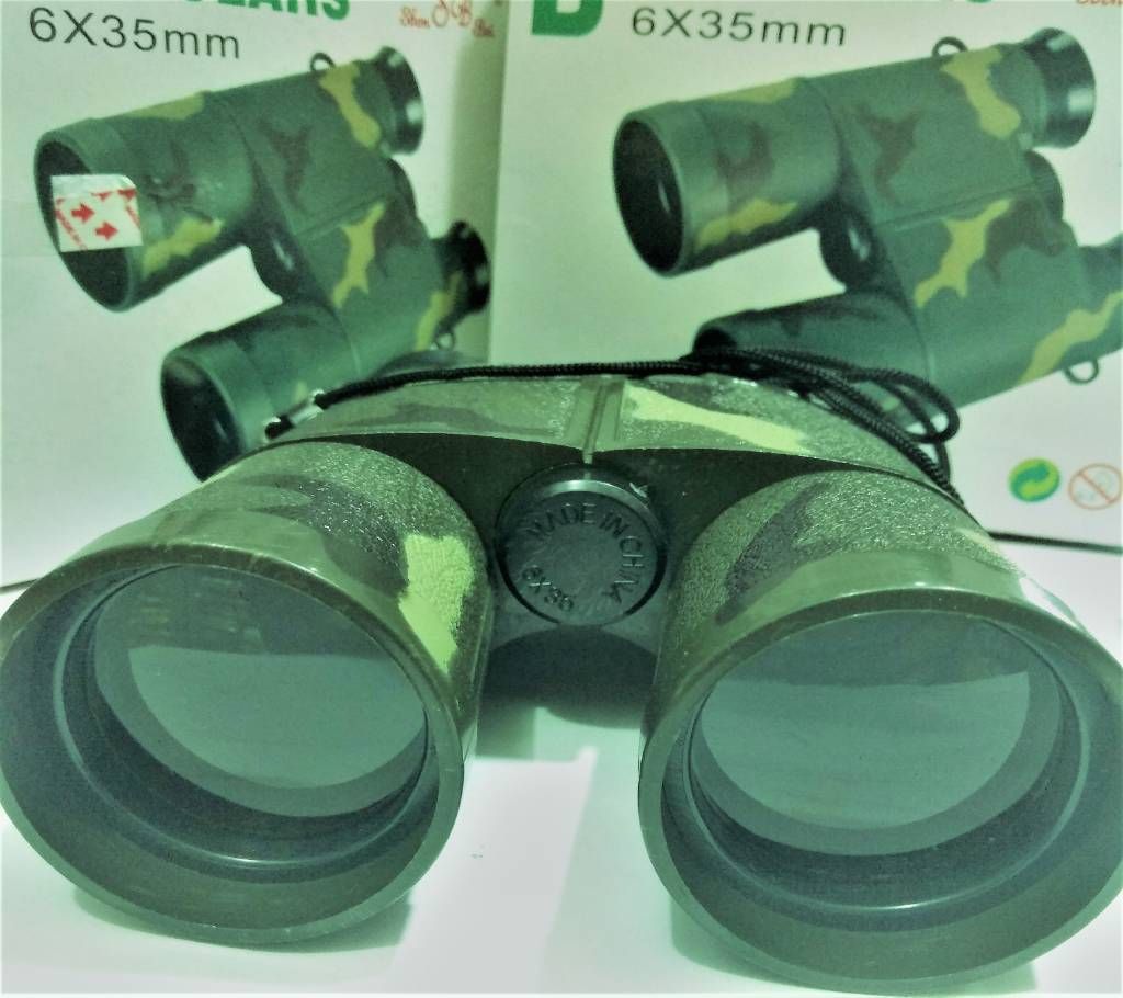 Plastic Binoculars Telescope Toy - Gray (6*35Mm)