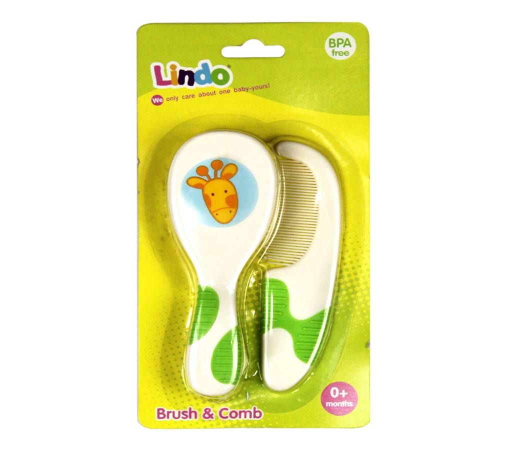 Lindo  Giraffe Green Brush & Comb