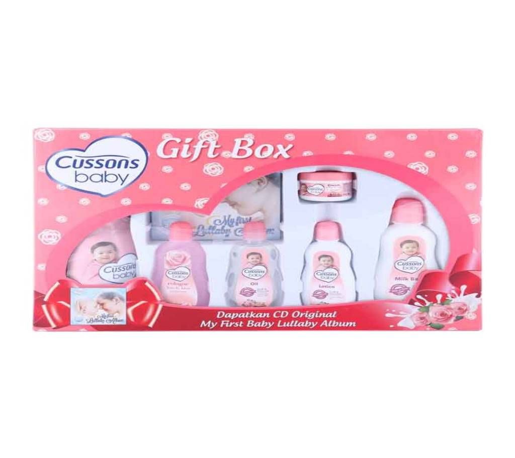 CUSSONS BABY Gift Box Pink 7 PCS SET - Indonesia 