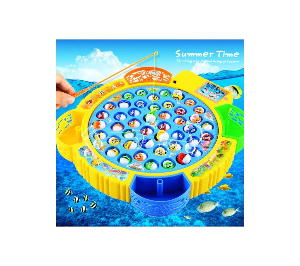 Electronic Musical Rotating Fishing Toy Game for Kids