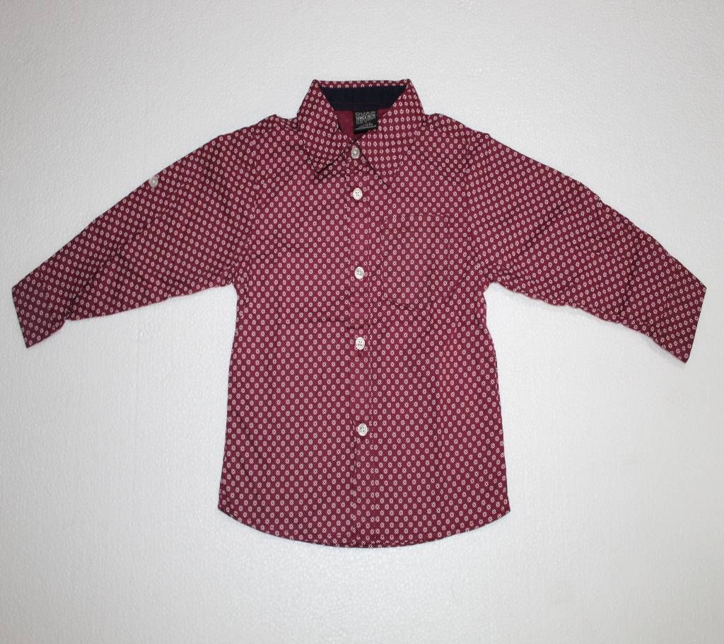 Boys Full Sleeve Cotton Shirt - 24M Arrow Pattern