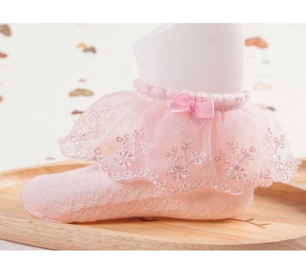 1 Pair Cotton Lace Soft Breathable Cute sock For Girls