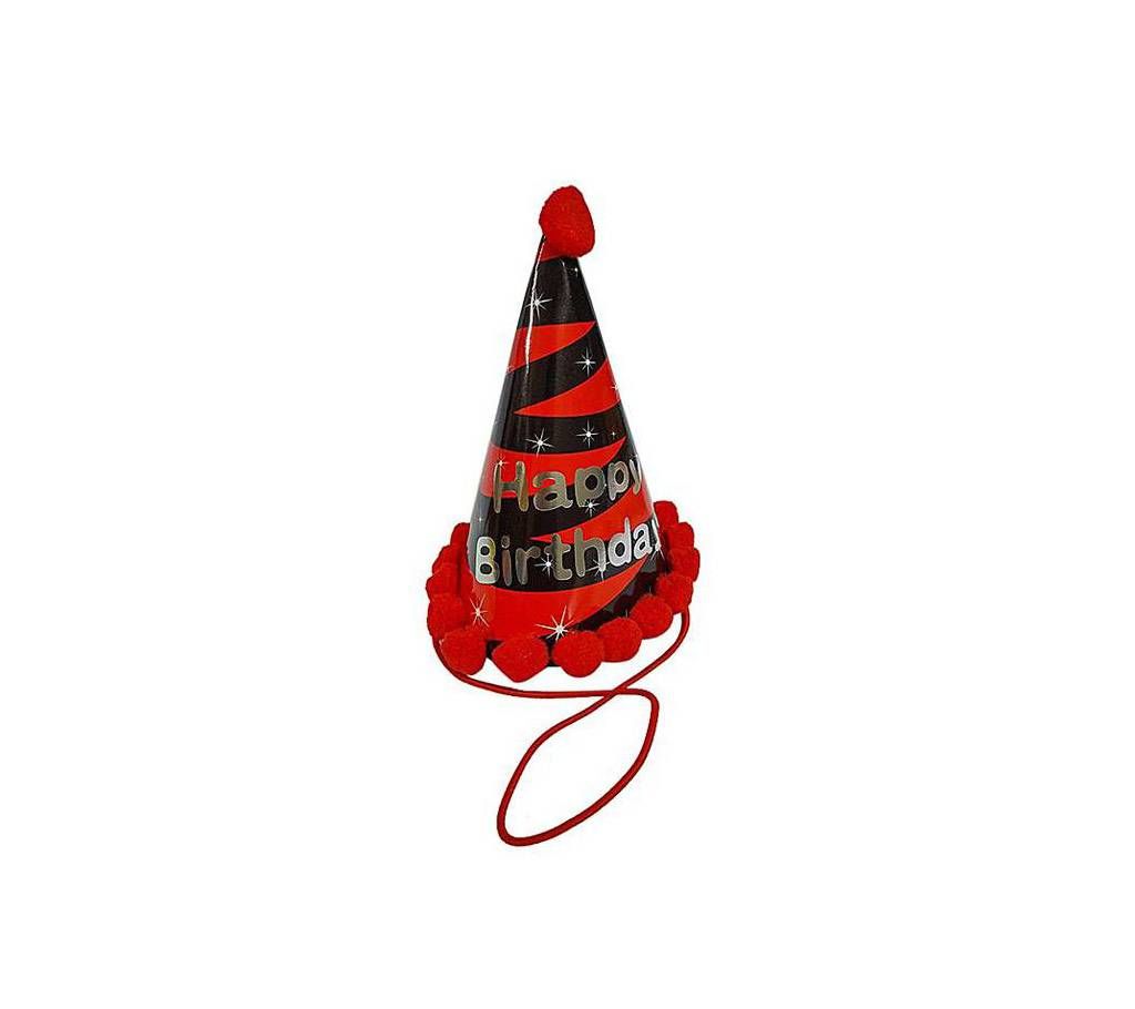 Birthday Hat Cute - Red & Black