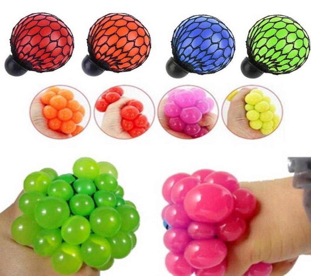 Stress Relief Squeezing Soft Rubber Vent Grape Ball Hand Wrist Toy