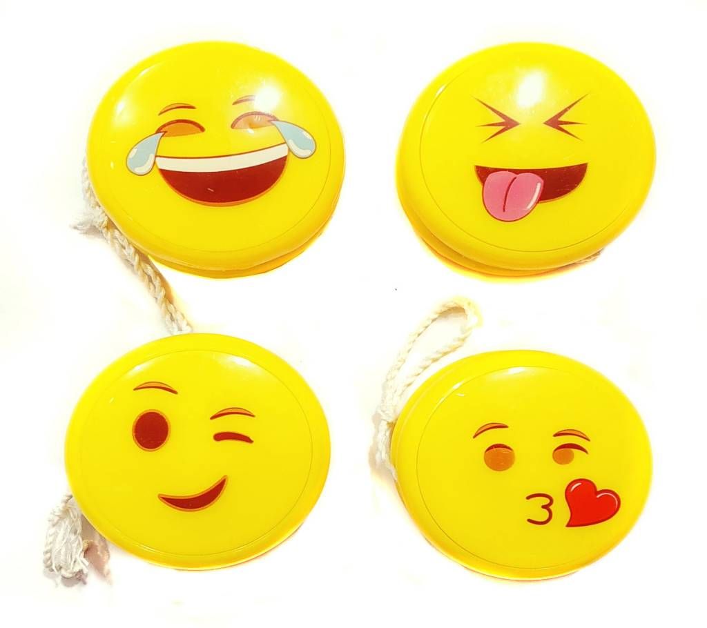 Yellow Smily smooth spinning YoYo