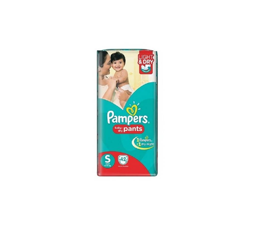 Pampers Baby Dry Pants (S) 4-8 kg 42Pcs India