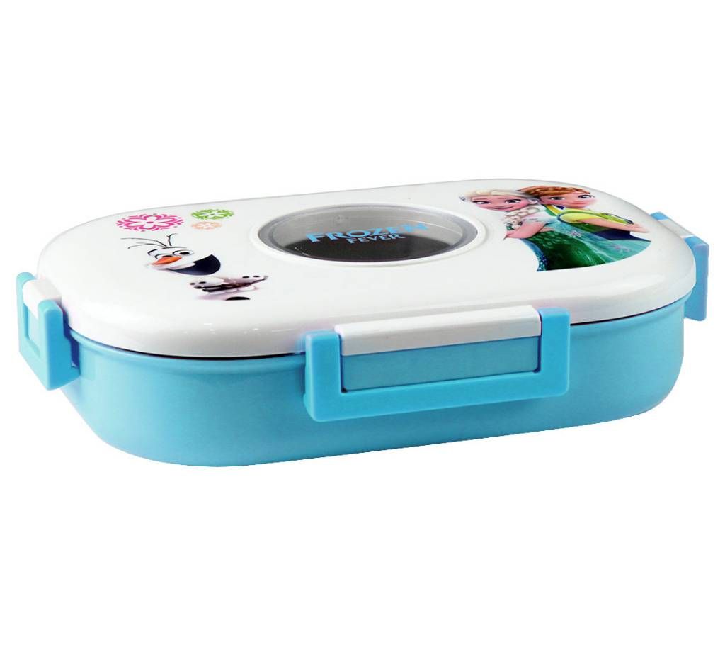 Anna & Elsa with Snow Man Sky Blue Lunch Box