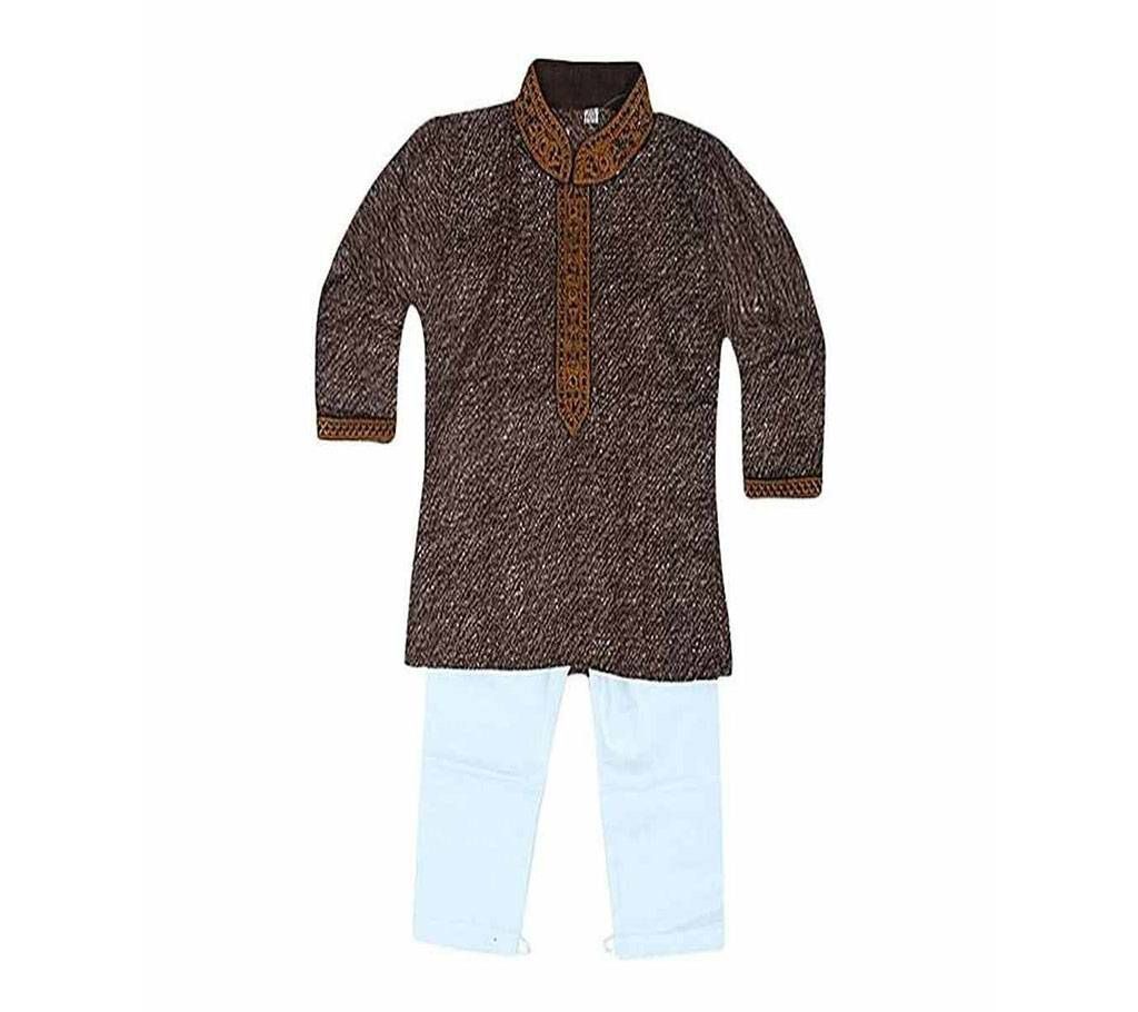 Multi Color Cotton Panjabi Set For Boys