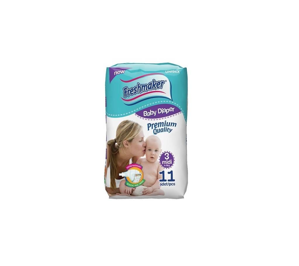 Freshmaker Baby Diaper Midi (4-9 Kg) - 11 Pieces Turkey