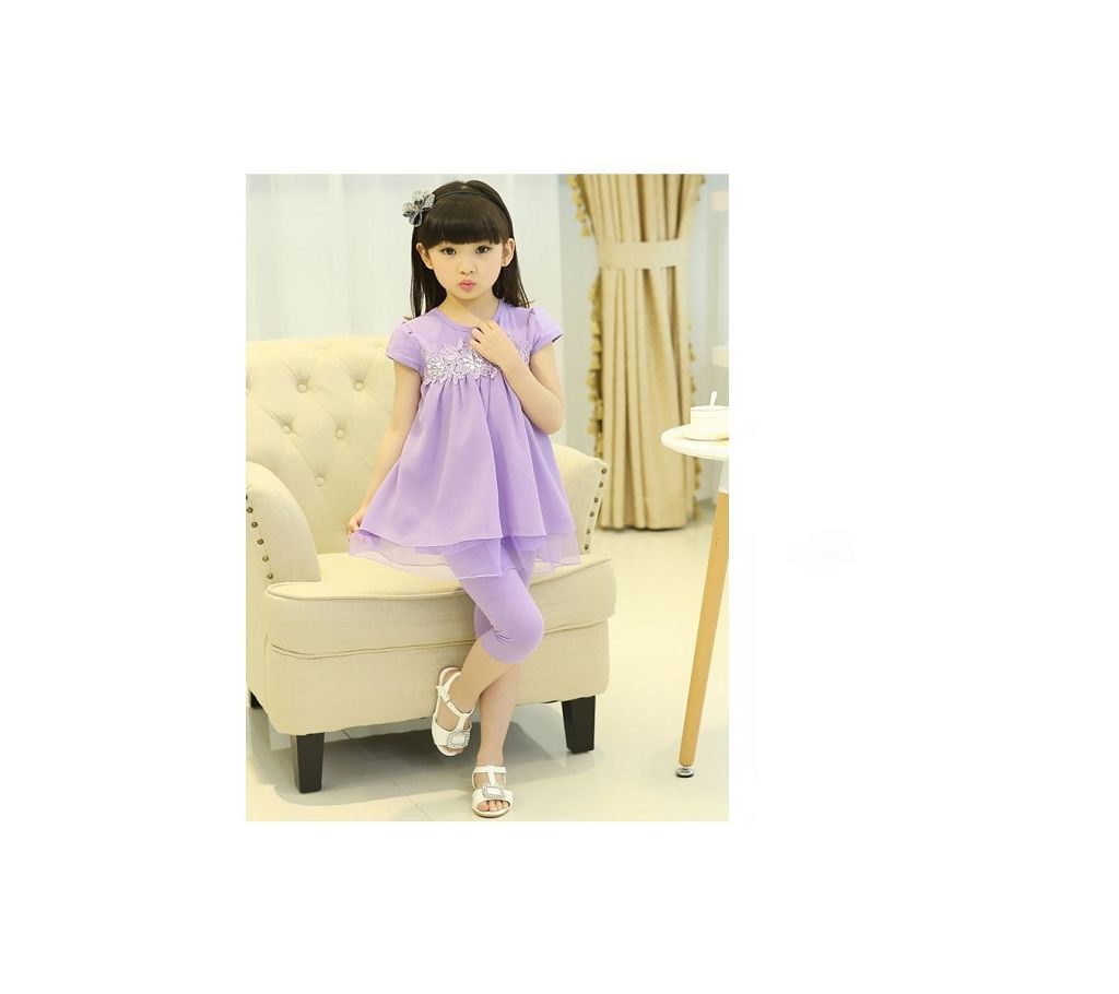 4 Year Baby Girl Summer Dress-Purple