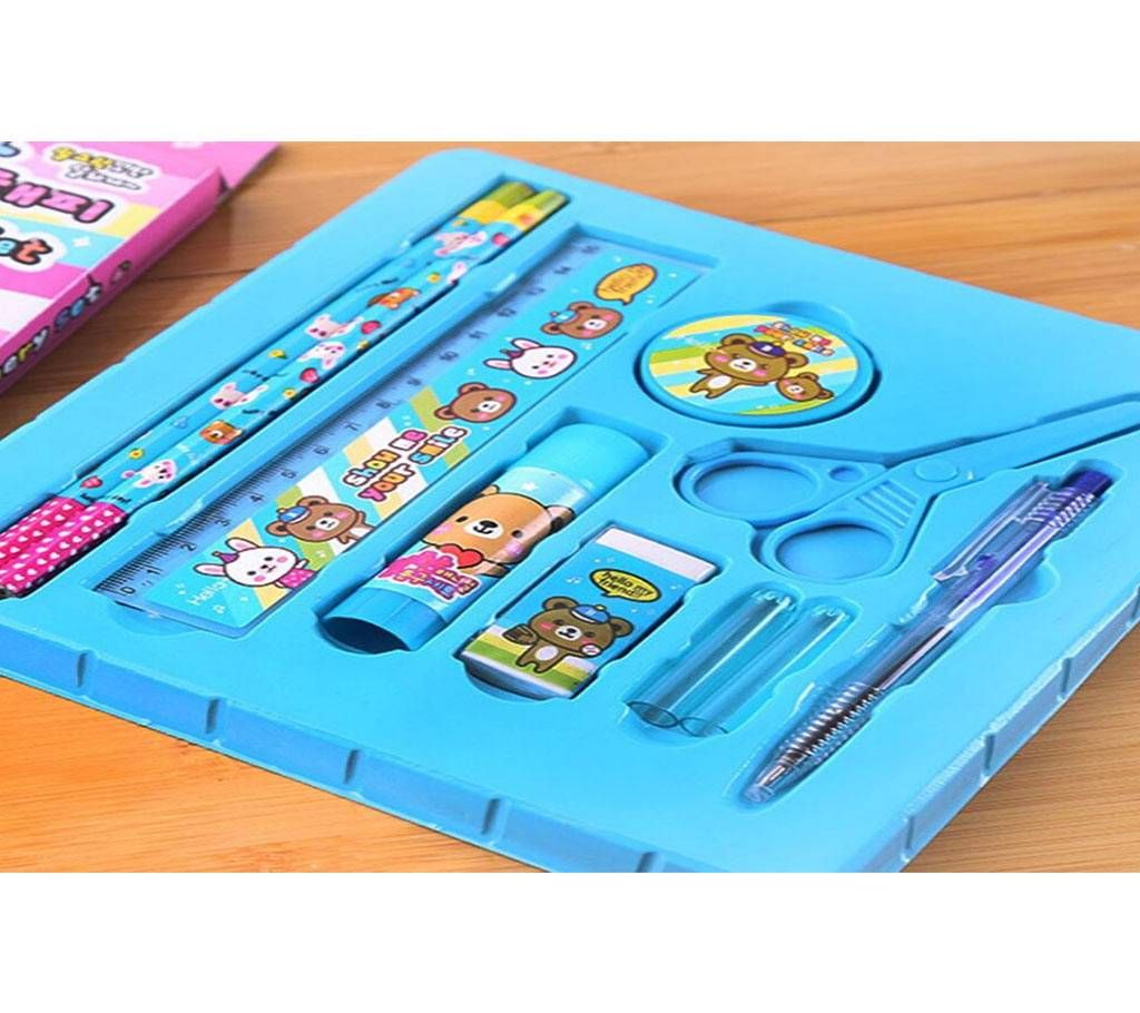 10pcs Kids Stationery Set For Girls and Boys-Sky Blue