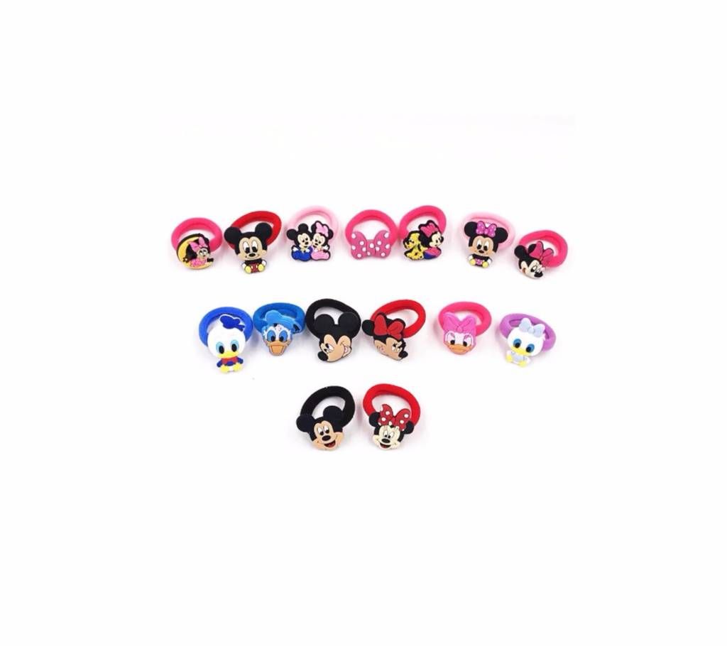 5pcs Mickey Mouse Minnie  Elastic Hair Bands