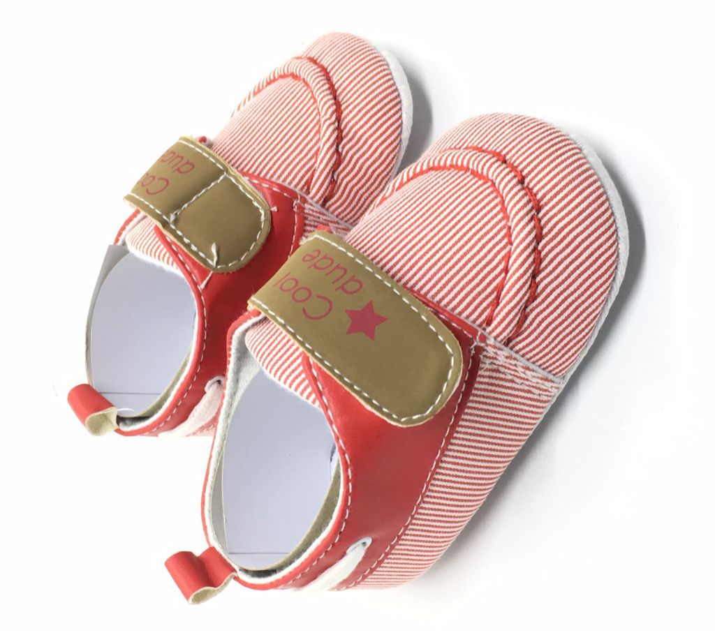 Baby shoes Red, Unisex, Canvas Prewalker, size 6-12 & 12-18