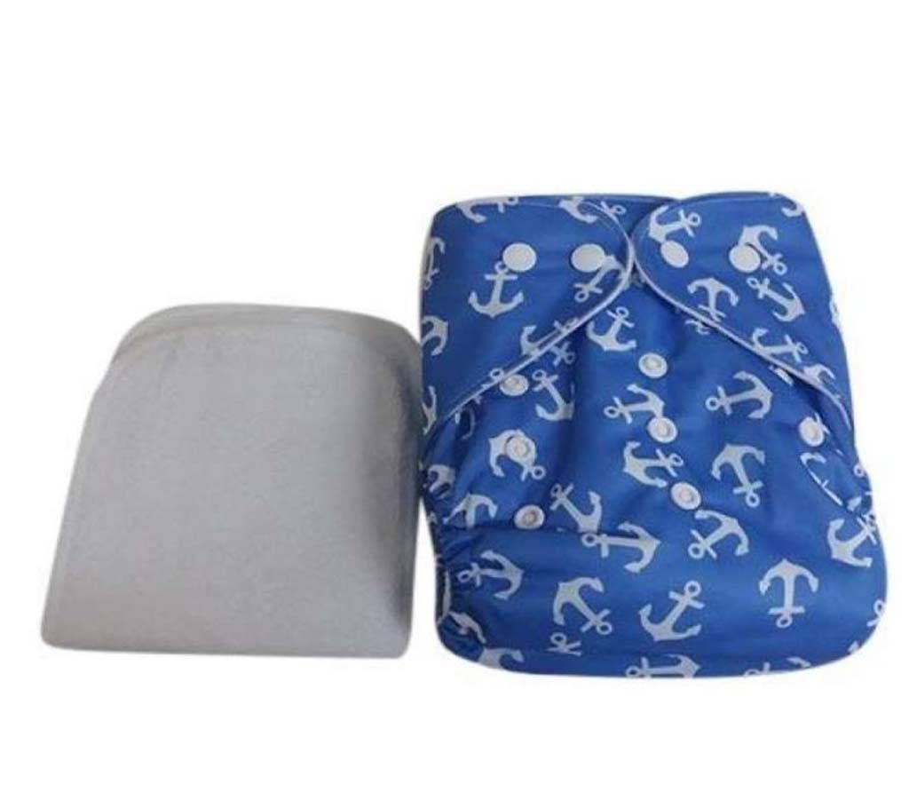 Washable Colth Diaper - Blue and White