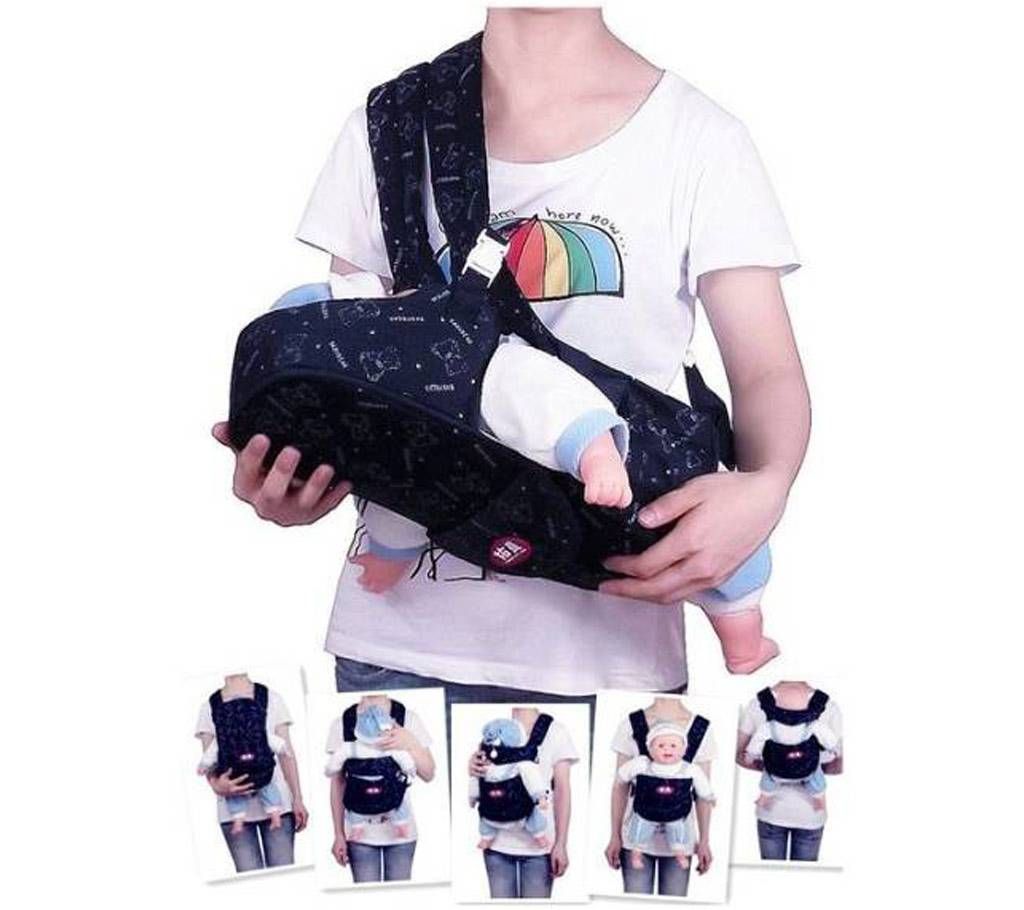 6-In-1 Comfortable Cotton Baby Carrier-Blue
