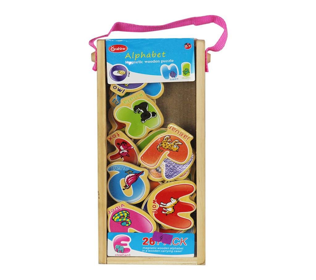 On Shine Alphabet Magnetic Wooden Puzzle Board