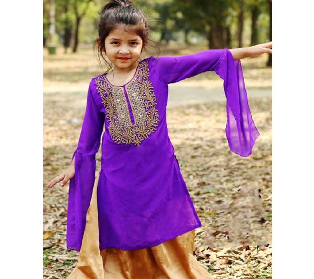 Kids Designer skirt plazzo set