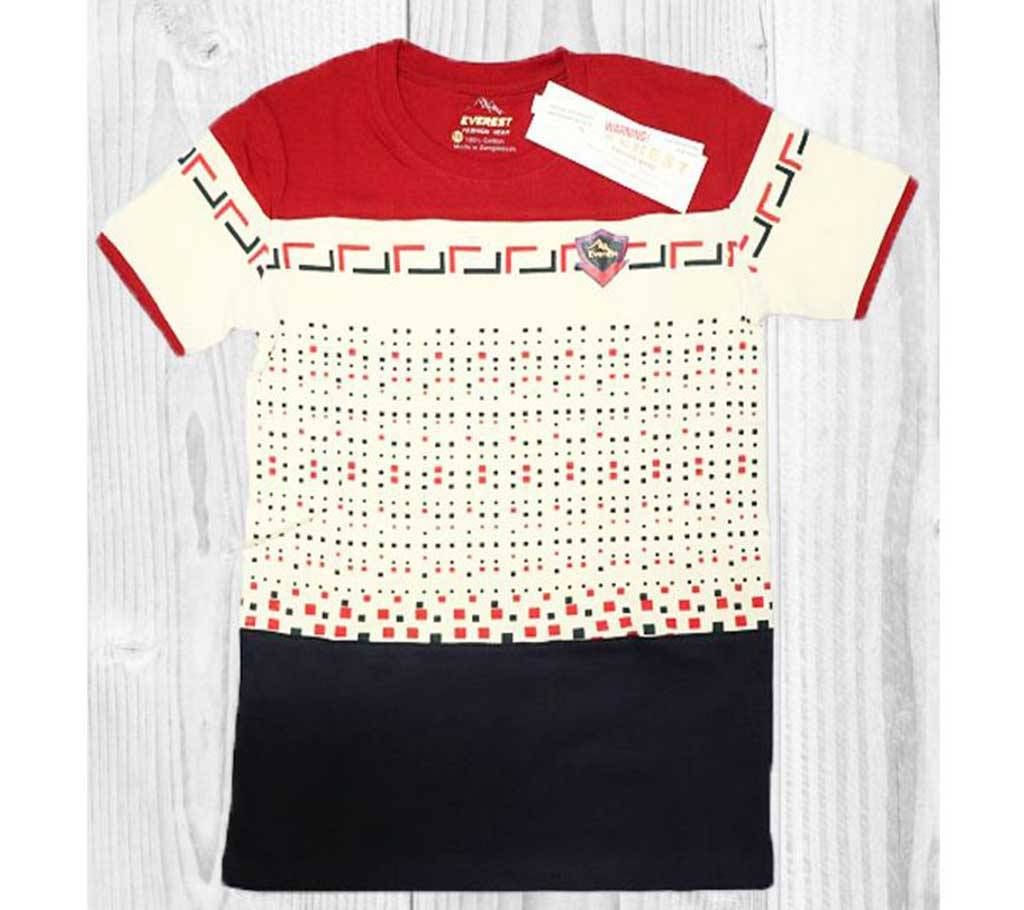 Mix-Color Cotton Short Sleeve Kids Striped T-Shirt For Boys