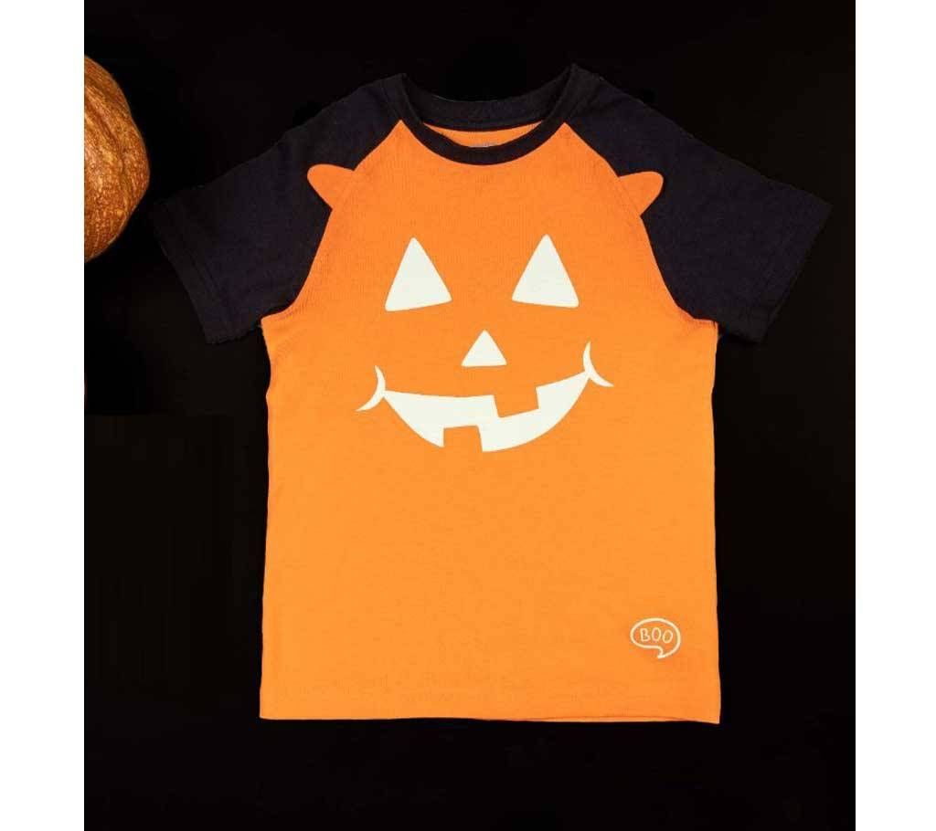 Pumpkin Glow In The Dark T-Shirt For Kids 