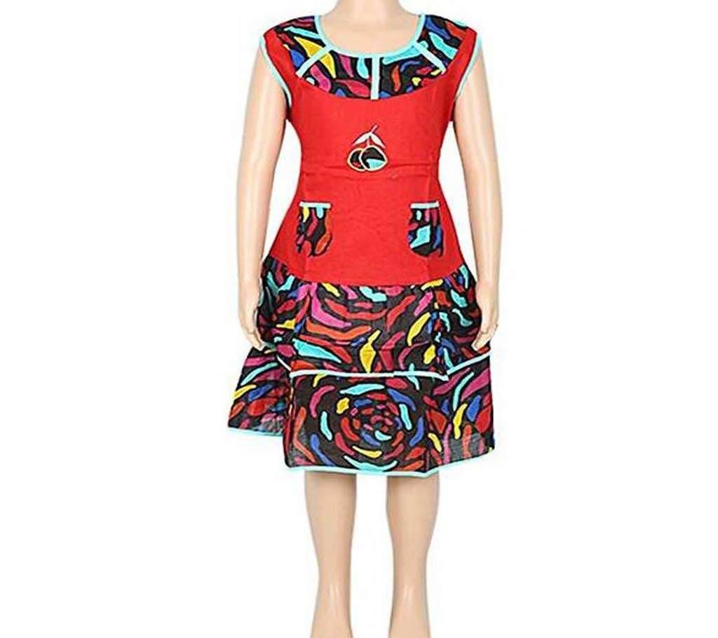Multicolor Cotton Frock For Girls