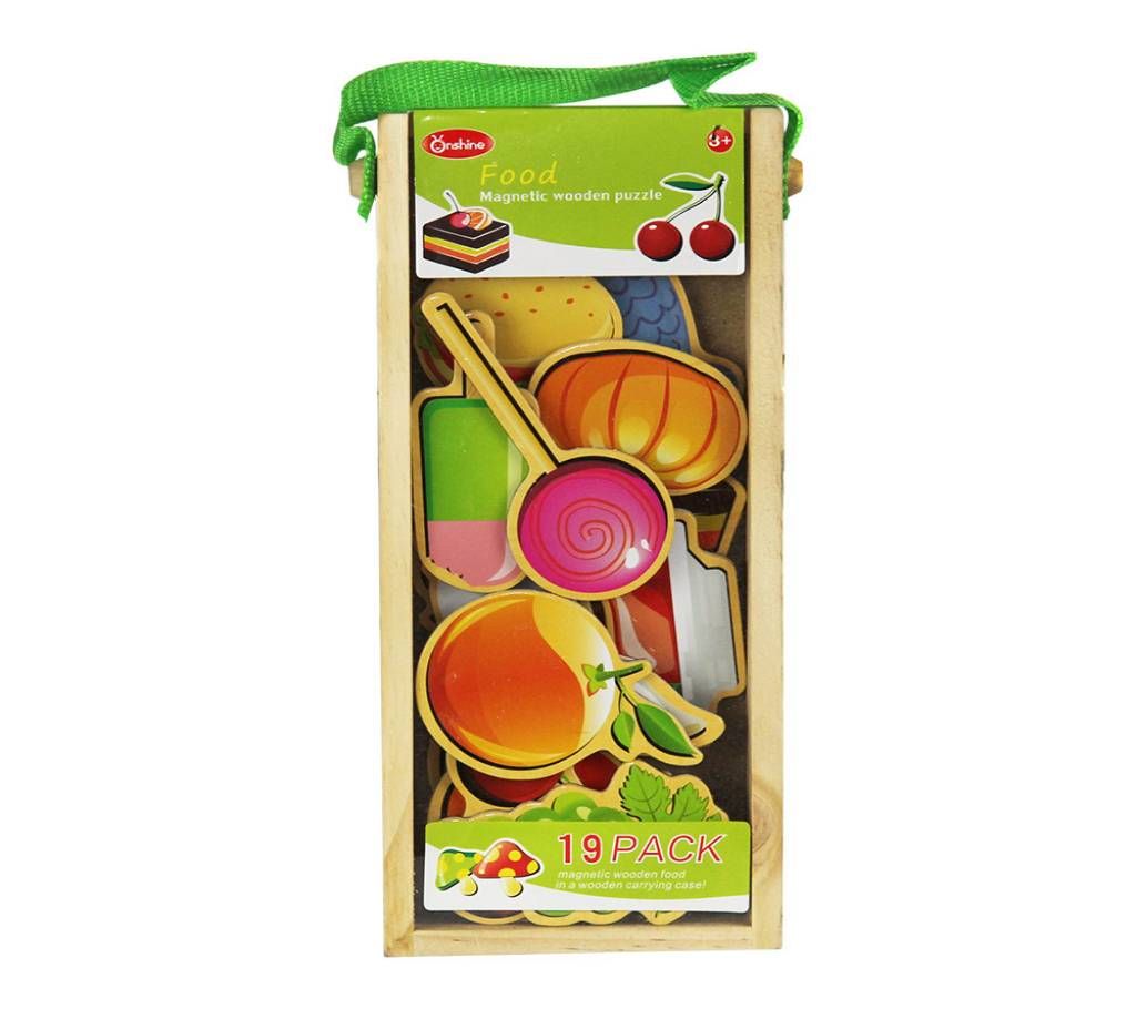 On Shine Food Magnetic Wooden Puzzle Board