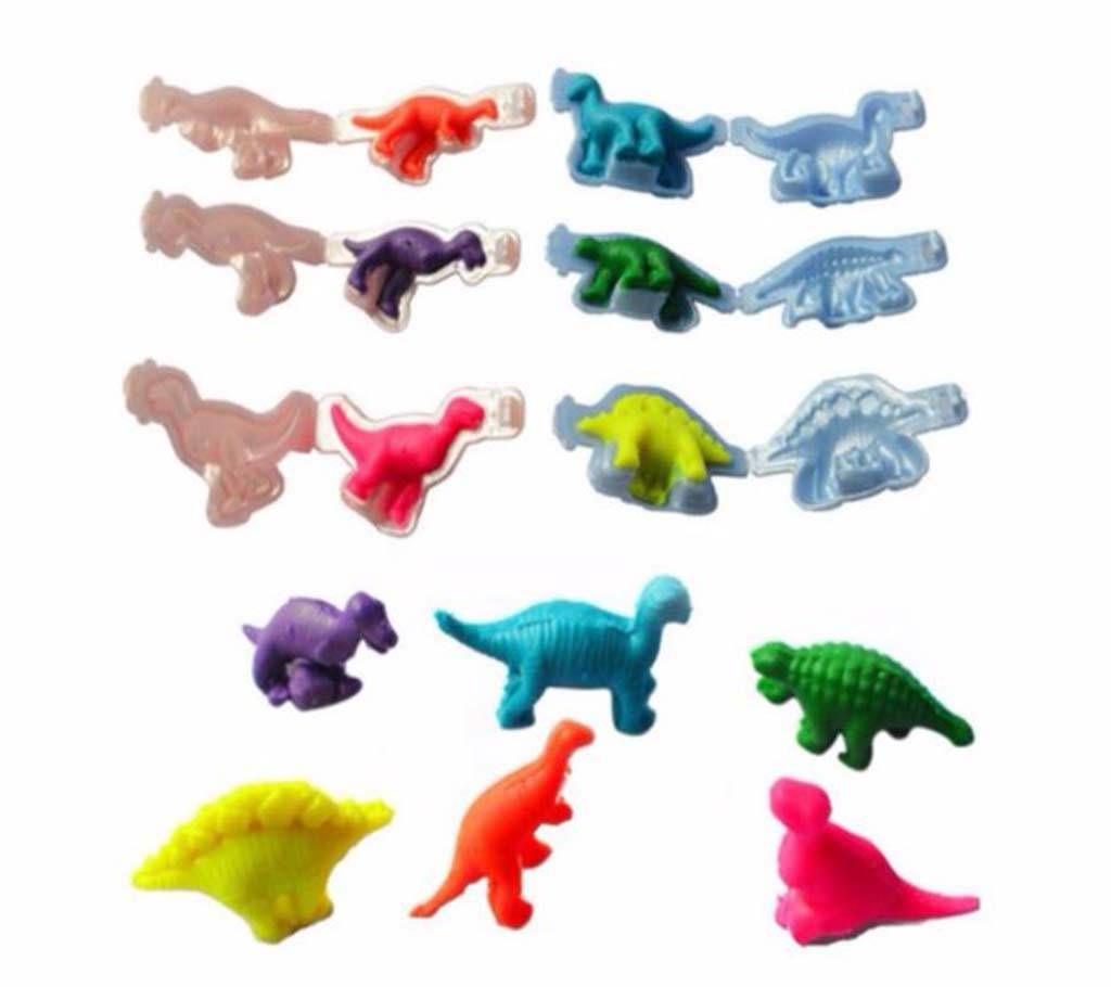 Dinosaur Plastic Clay Moulds Toy-6Pcs