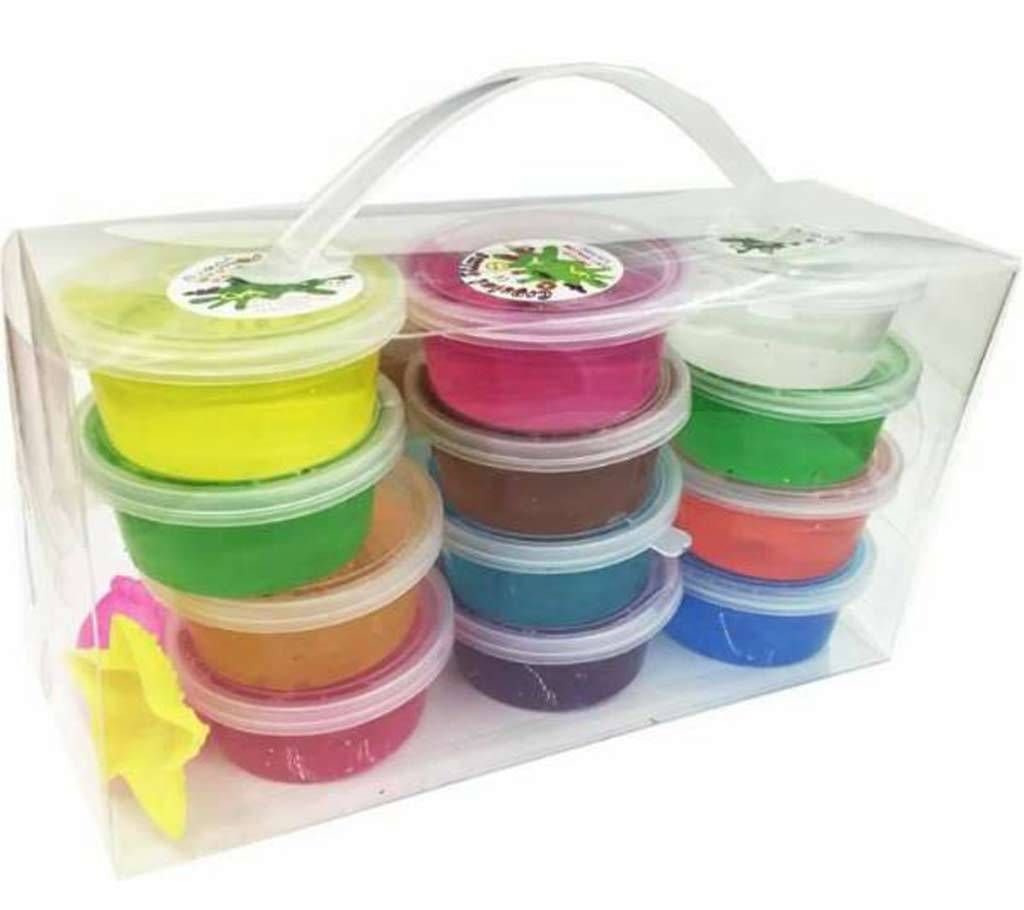 Slime Toy Set for kids,12 pcs, Different Colors, non-sticky, non-toxic