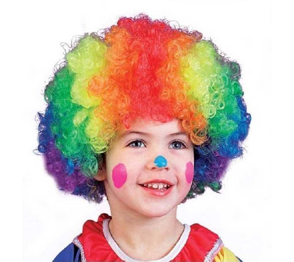 Malinga's Colourful Artificial Halloween Holi Hair Wig 