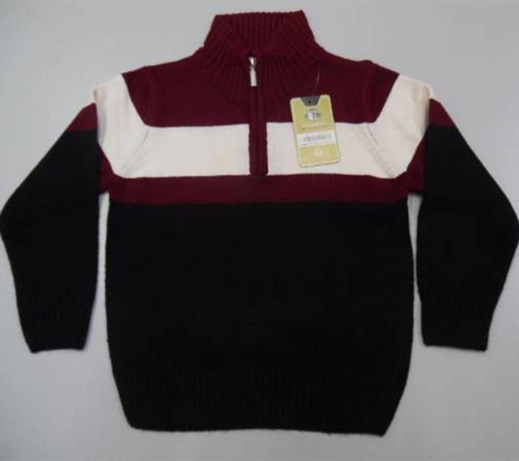 Boys half zipper sweater